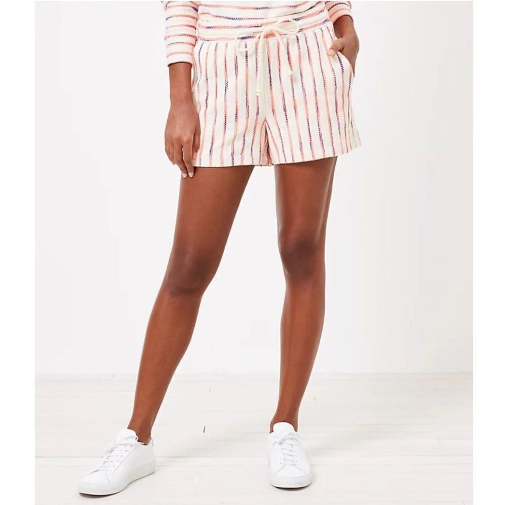Lou & Grey Neon Striped Terry Shorts, size small petite